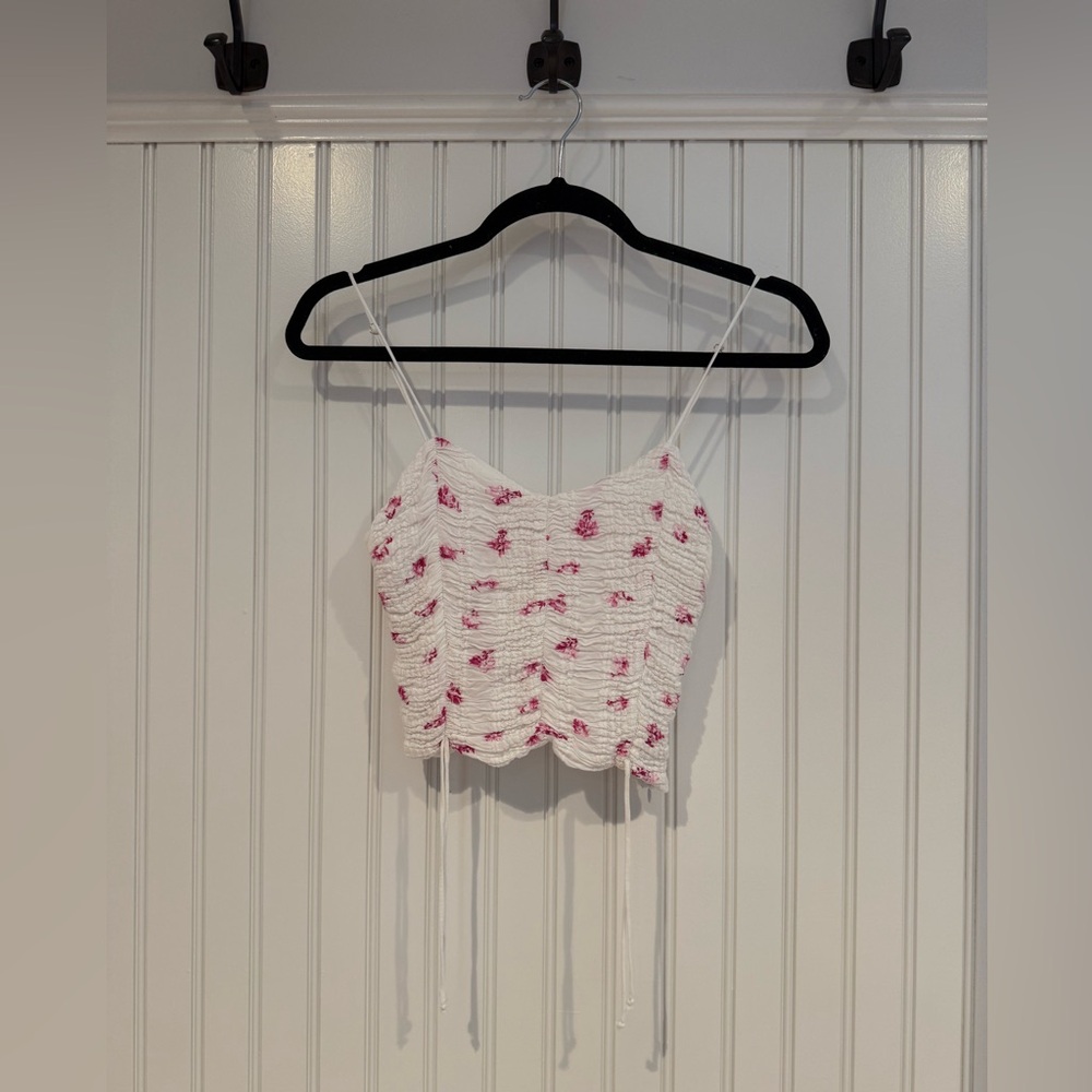 Adelaide Chic Floral Camisole in White and Pink